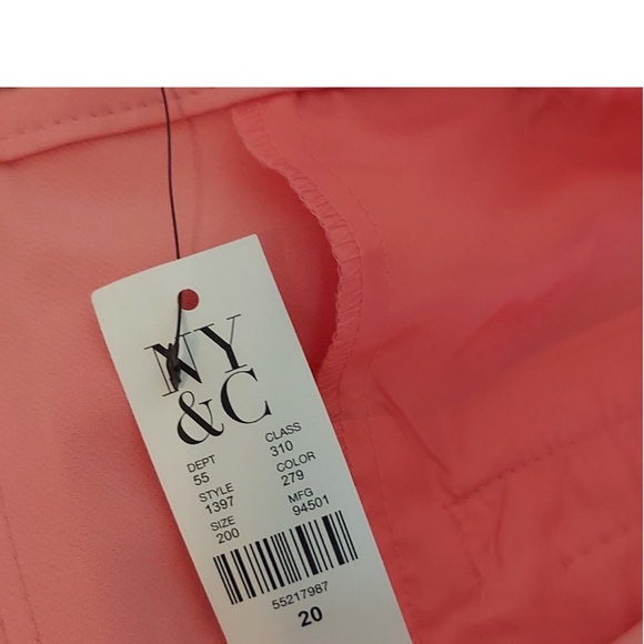 Size 20, New York and Company NYC, NWT flamingo, pink slacks. - Picture 7 of 7